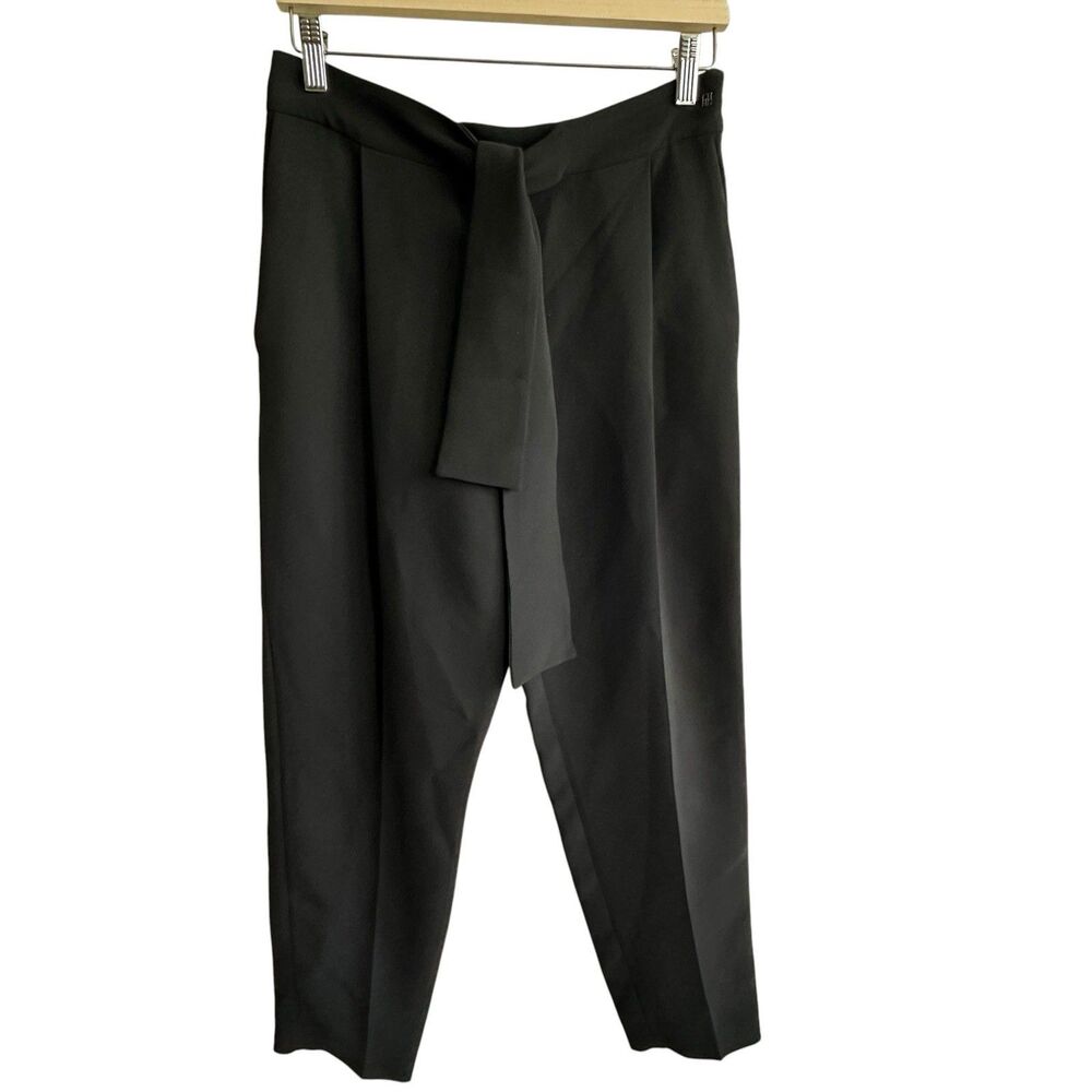 Carolina Herrera Pants Sz 4 black belted Crepe Preppy luxury